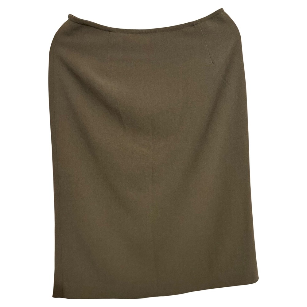 Mark Zunino Olive Green Button Back Pencil Skirt A222366 Womens Size 8